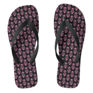 Flip Flops/Pink Damask Thongs