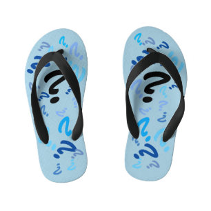 Flip Flops - Question Marks in Blue