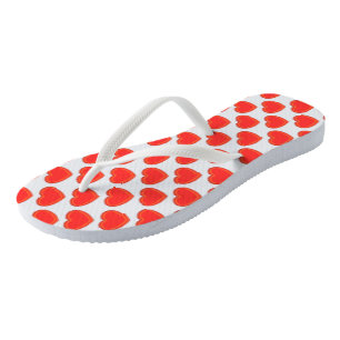 Flip Flops - Red Hearts