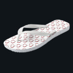 Flip Flops/Red Hearts Thongs<br><div class="desc">Flip Flops/Red Hearts/The beach is calling, and these flips flops are your answer! Pay ode to the summer and free your toes. Live, work and play with your feet exposed. Life really is a beach. Thong style, easy slip-on design. 100% rubber makes sandals both heavyweight and durable. Cushioned footbed with...</div>