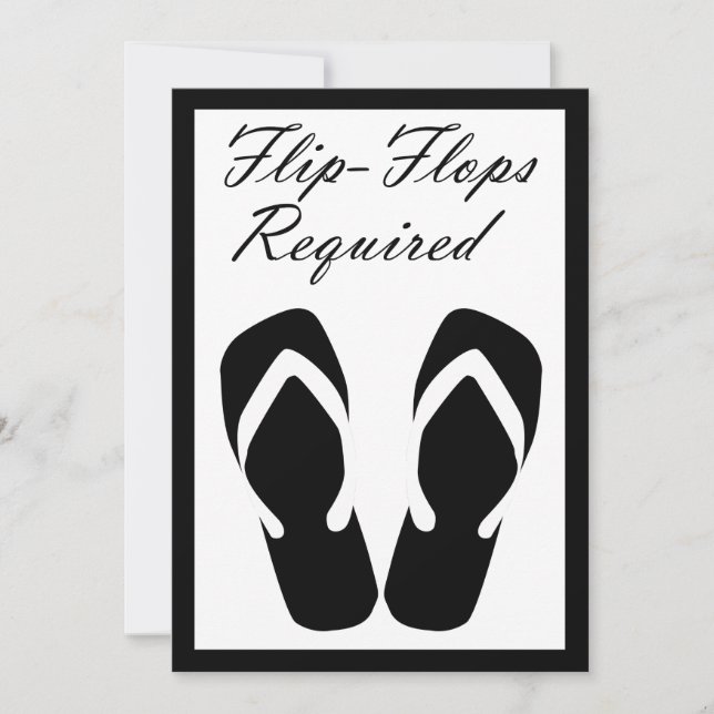 Flip Flops Required Invitation (Front)