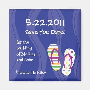 Flip Flops Save The Date Magnet