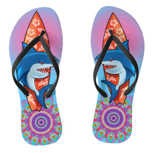 Flip Flops Shark surf hippy boho