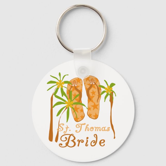 Flip Flops St. Thomas Bride Key Ring (Front)