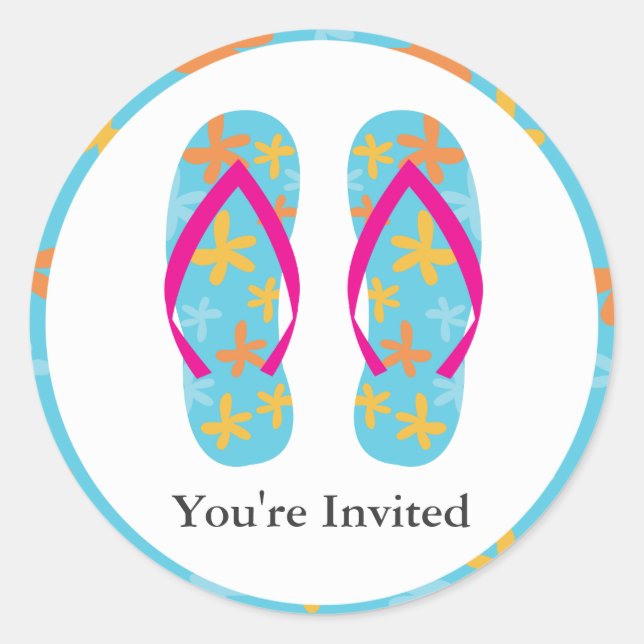 Flip Flops Stickers (Front)