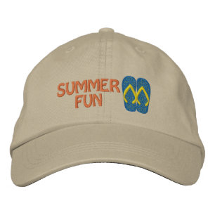 Flip Flops Summer Embroidered Cap