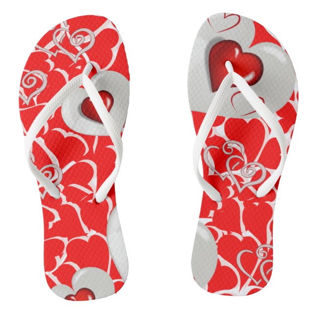 Flip Flops Valentine's Day (Footbed)