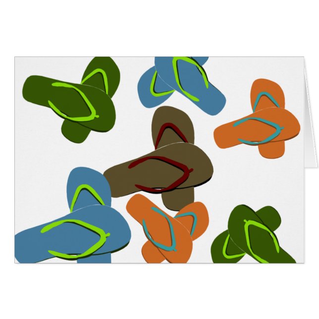 Flip Flops Vector Art (Front Horizontal)