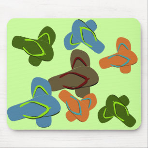 Flip Flops Vector Art Mouse Pad