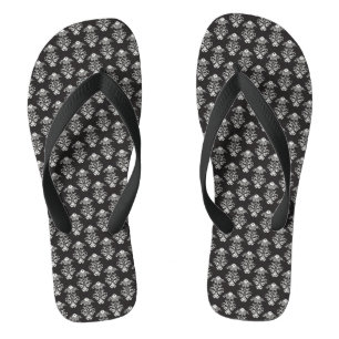 Flip Flops/White Damask Thongs