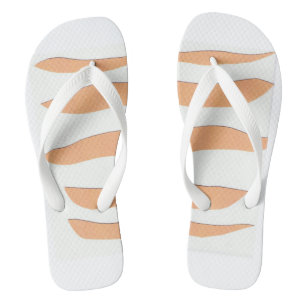 Flip-flops with Orange Tiger Stripes Thongs