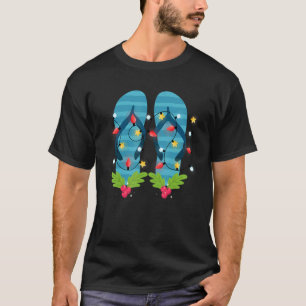 Flip Flops Xmas Lights Hawaiian Summer Christmas I T-Shirt