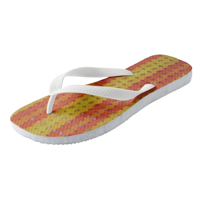 Flip Flops - Yellow and Orange Crochet Pattern (Angled)
