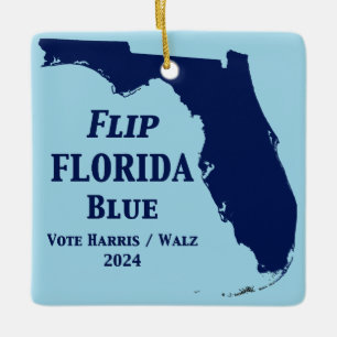 Flip Florida Blue in 2024 Ceramic Ornament