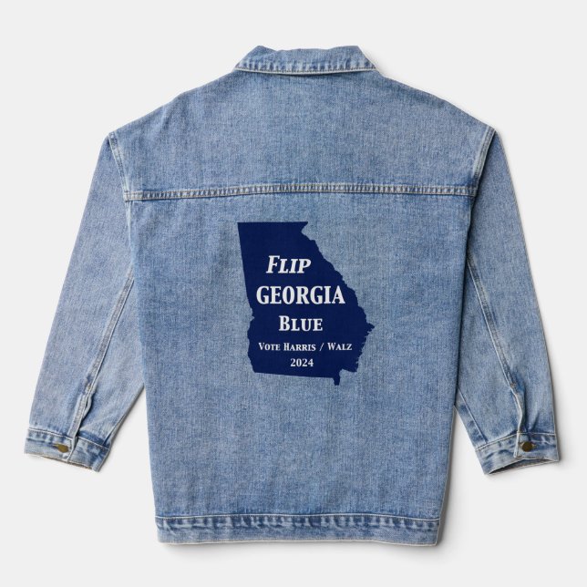 Flip Georgia Blue in 2024 Denim Jacket (Back)