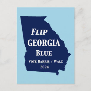 Flip Georgia Blue in 2024 Postcard