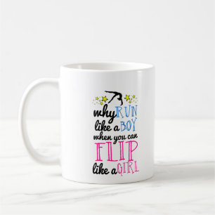 Flip Like a Girl Empowerment Gymnastics Coffee Mug