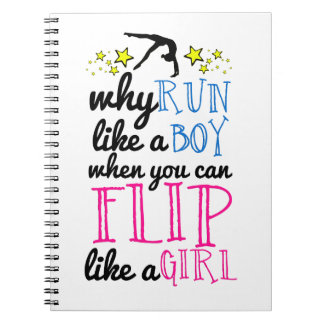 Flip Like a Girl Empowerment Gymnastics Notebook