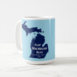 Flip Michigan Blue in 2024 Coffee Mug