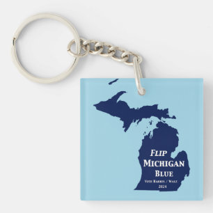 Flip Michigan Blue in 2024 Key Ring