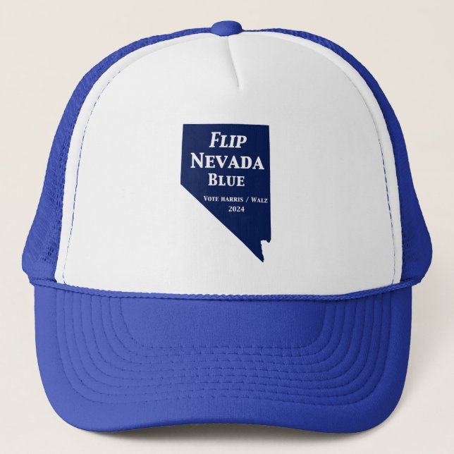 Flip Nevada Blue in 2024 Trucker Hat (Front)
