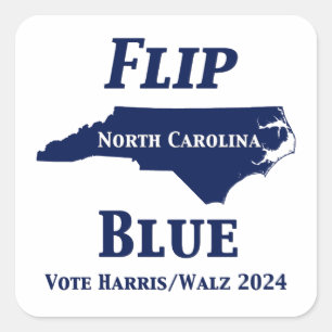 Flip North Carolina Blue in 2024 Square Sticker