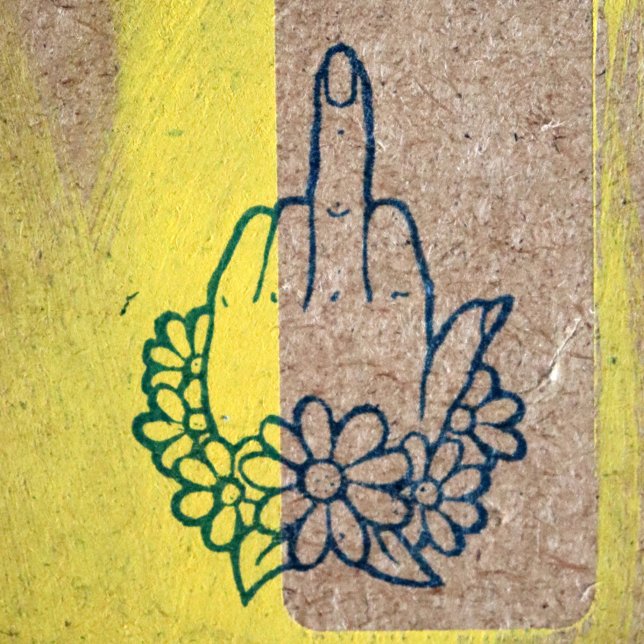 Flip Off Middle Finger UP Rubber Stamp (Creator Uploaded)