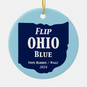 Flip Ohio Blue in 2024 Ceramic Ornament