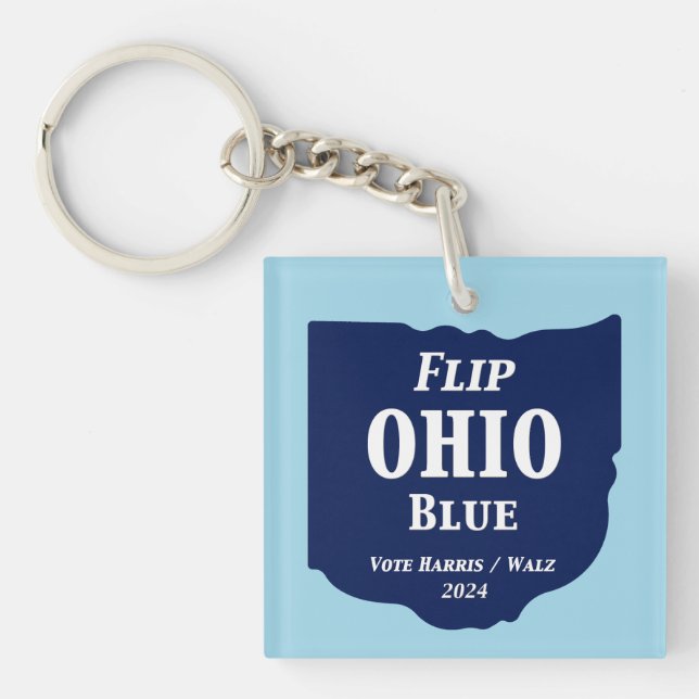 Flip Ohio Blue in 2024 Key Ring (Front)