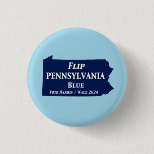 Flip Pennsylvania Blue in 2024 3 Cm Round Badge
