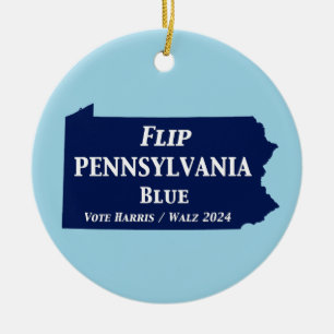 Flip Pennsylvania Blue in 2024 Ceramic Ornament