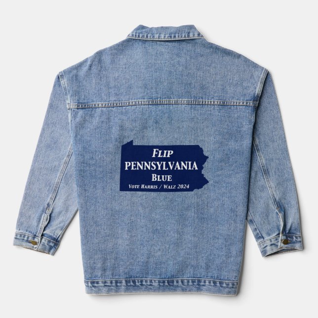 Flip Pennsylvania Blue in 2024 Denim Jacket (Back)