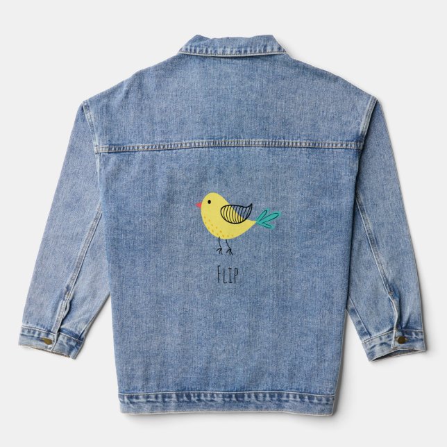 Flip the Bird Denim Jacket (Back)