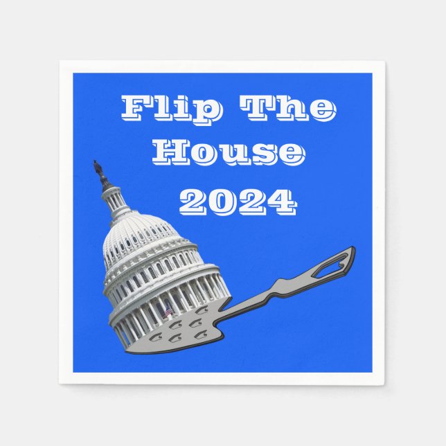 Flip The House Vote Blue 2024 Napkin (Front)