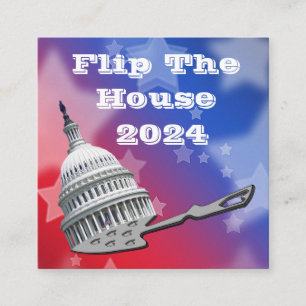 Flip The House Vote Blue 2024 Square Business Card