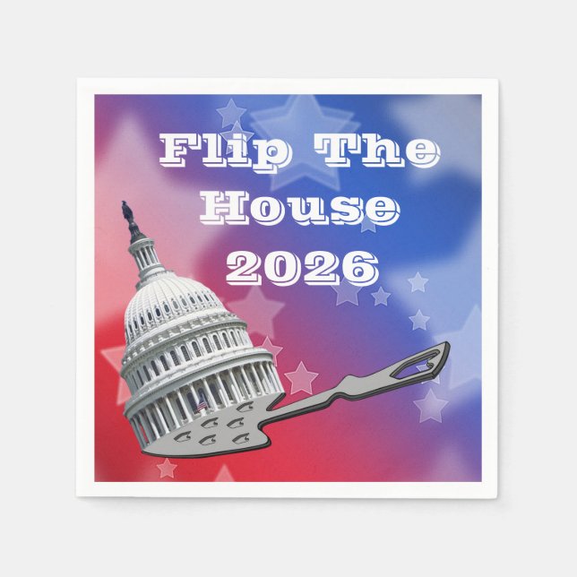 Flip The House Vote Blue 2026 Napkin (Front)