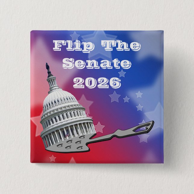 Flip The Senate Vote 2026 15 Cm Square Badge (Front)
