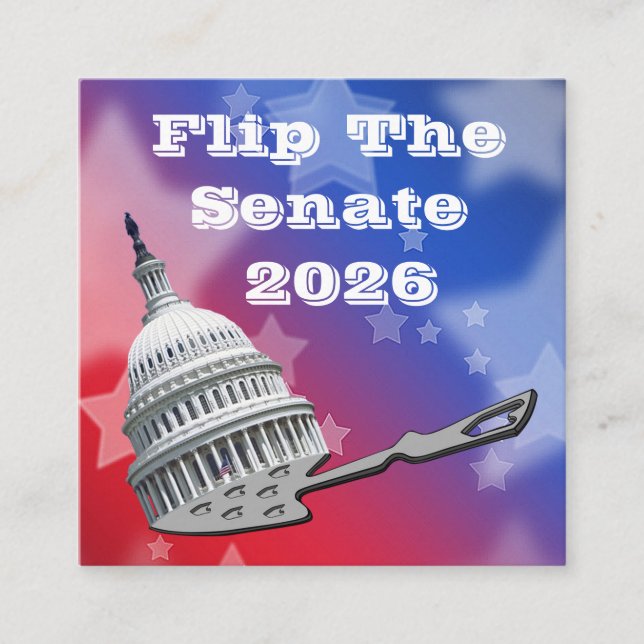 Flip The Senate Vote 2026 Square Business Card (Front)