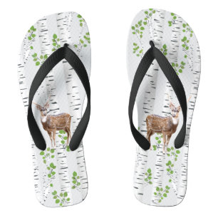 Flipflop Sandals Deer Doe Buck Woodland Hunting