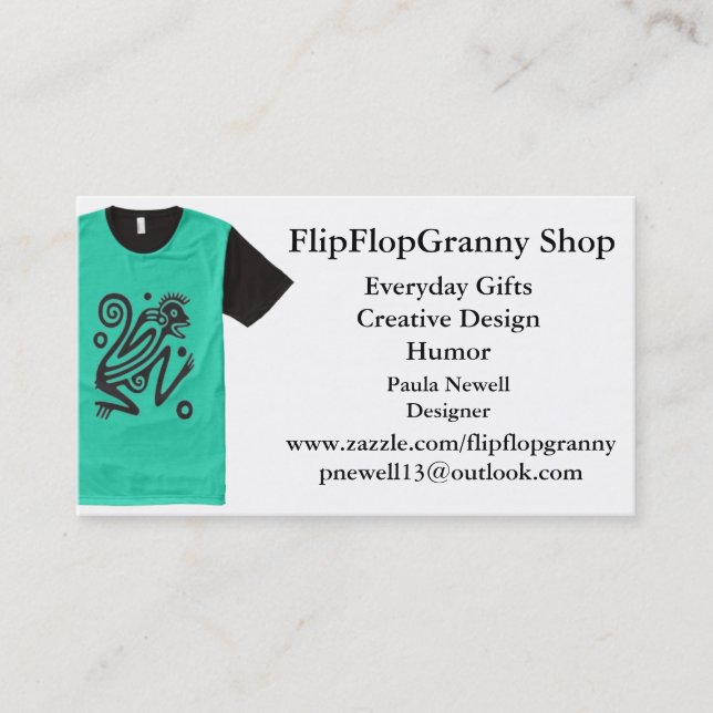FlipFlopGranny SHOP Business Card (Front)