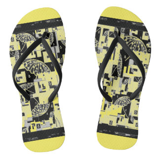 Flipflops for women Yellow,Black