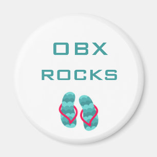flipflops, OBX rocks Magnet
