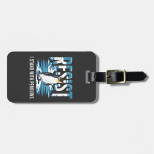 Flipped Up I Stand with the Penguins Luggage Tag