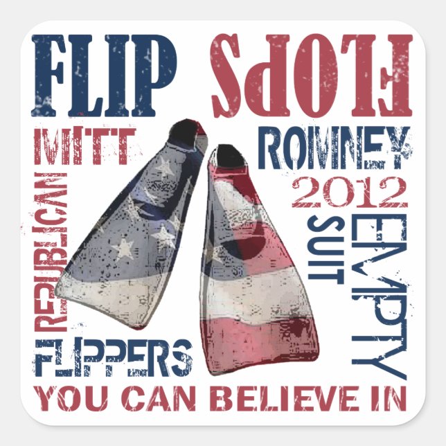 Flippers for Romney Sticker (Front)