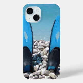 Flippers, Pebbles, and Ocean iPhone 15 Case