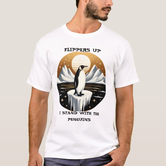 Flippers Up Golden Sunset T-Shirt (Front)