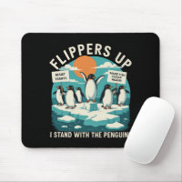 Flippers Up I Stand With Penguins Funny Resist
