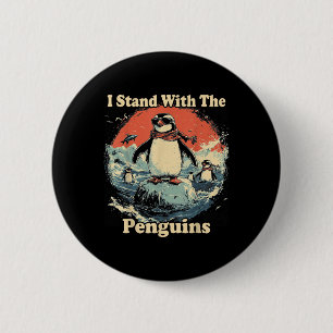 Flippers Up I Stand With The Penguins 6 Cm Round Badge