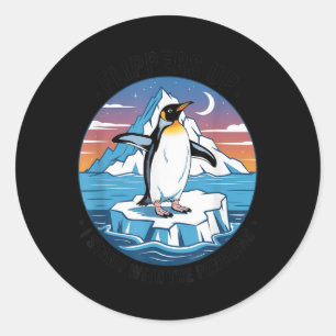 Flippers Up I Stand With The Penguins Classic Round Sticker