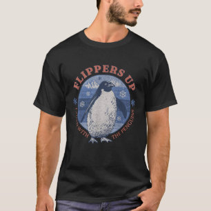 Flippers Up I Stand With The Penguins Funny Pengui T-Shirt